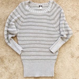 H&M Silver Metallic Sweater Dress